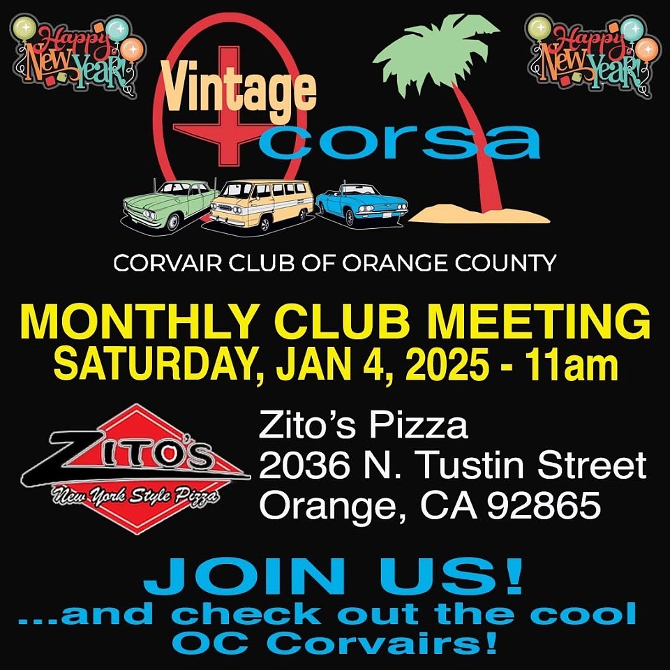 Corvair club for 61 to 69 Greenbrier, Panelvans